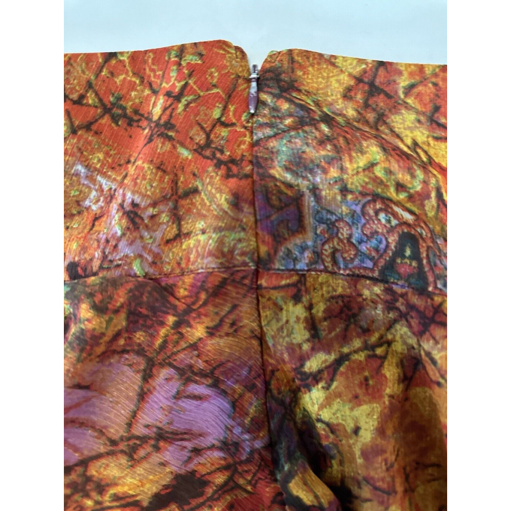Sahalie 3 Tiers Layered Lined Ruffle Skirt Womens 4 Multicolor Zipper Fall Color - Picture 10 of 11